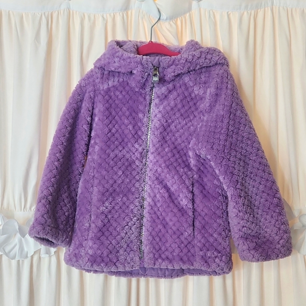 Members Mark, 3T, Purple Cozy, Hooded, Zip up Sweater Jacket